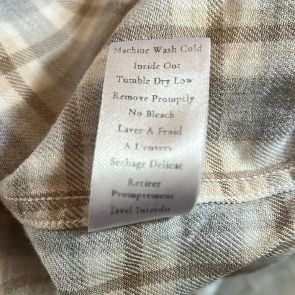 Frank & Eileen Blue/Tan Flannel Button Down Shirt - Picture 5 of 5
